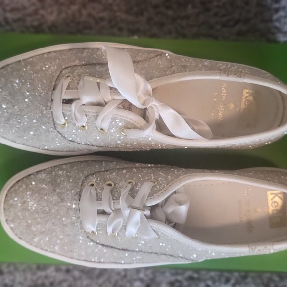 Cream Keds x Kate Spade triple glitter size 5 - Picture 3 of 5